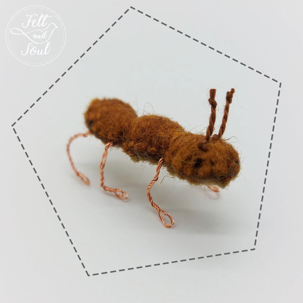 Hangya gyapjú filc figura letölthető szabásminta